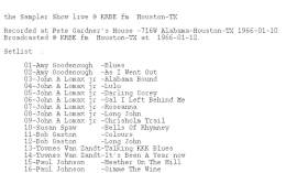 1966-01-10  the Sampler Show-Houston-TX
