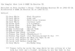 1966-02-14  the Sampler Show-Houston-TX