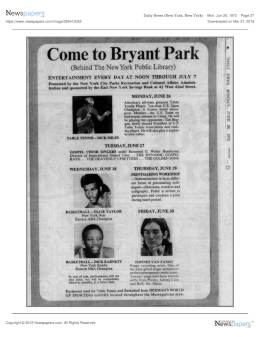 1972-06-30  A Salute To Bryant Park New York City-NY