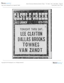 1975-05-08  until 10 Castle Creek-Austin-TX