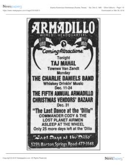 1980-12-06  the Armadillo Headquarters