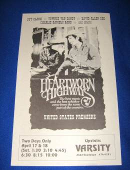 1981-04-17  and 18 U.S. premiere of Heartworn Higways