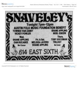1981-10-11  Snaveleys-Austin-TX