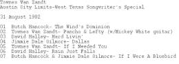 1982-08-31  West Texas Songwriters Special at Austin City Limits