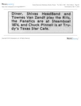 1984-03-08  the Ritz-Austin TX