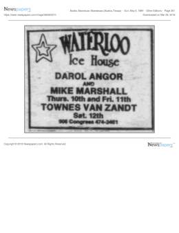 1984-05-12  Waterloo Ice House-Austin-TX