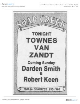 1984-06-22  the Soap Creek Saloon-Austin-TX