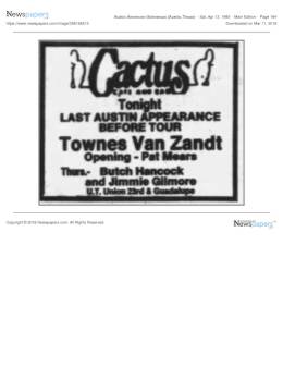 1985-04-13  Cactus Cafe-Austin-TX