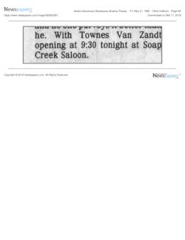 1985-05-31  the Soap Creek Saloon-Austin-TX