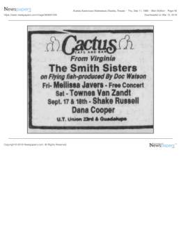1986-09-13  the Cactus Cafe-Austin-TX