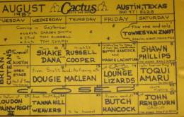 1987-08-01 -the Cactus Cafe-Austin-TX