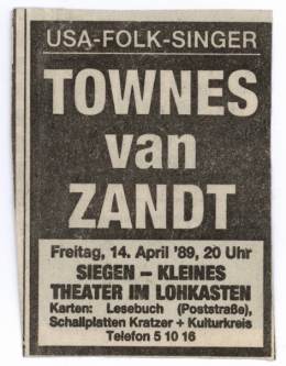 1989-04-14  Kleines Theatre Im Lohkasten-Siegen-Germany