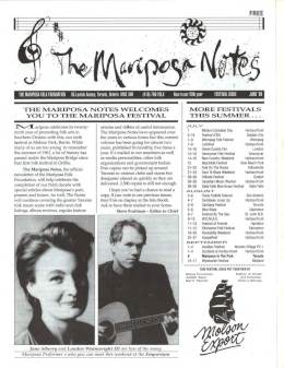 1989-06-xx -the Mariposa Notes 1989 June-the Festival Issue