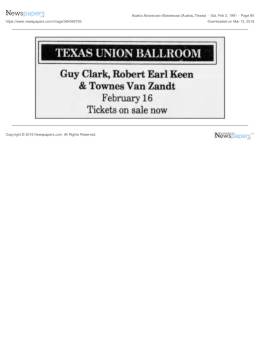 1991-02-16  The Texas Union Ballroom-Austin TX