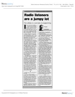 1991-06-09  KUT radio Austin-TX