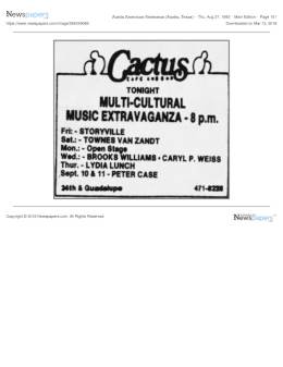 1992-08-29  Cactus Cafe-Austin-TX