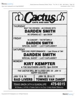 1995-01-19 -20 and 21-Cactus Cafe