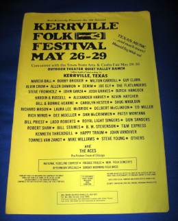 1977-05-26  until 29 6th annual Kerrville Folk Festival