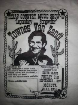 1990-09-21 Moruya R.S.L. Hall-Moruya-Australia poster on T Shirt