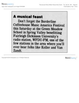1991-04-27 the Borderline coffeehouse at the Green Meadow School-Spring Valley-NY