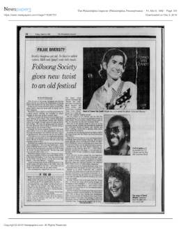 1992-03-06 the Philadelphia Spring Folk Festival at Haverport College