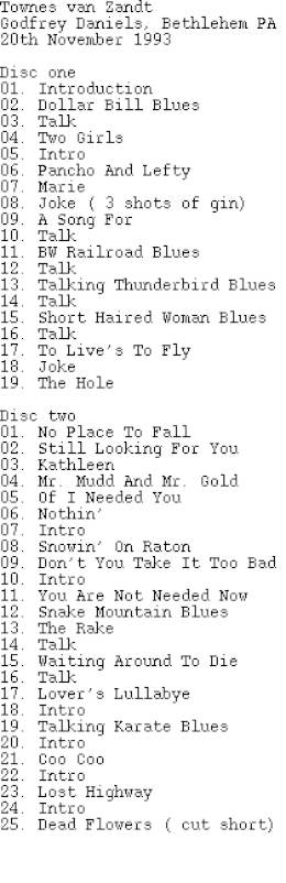1993-11-20 Godfrey Daniels-Bethlehem-PA