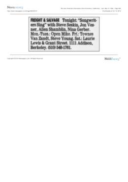 1994-05-20 Freight and Salvage-Berkeley CA