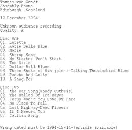 1994-12-14 -Assembly Rooms-Edinburg-Scotland