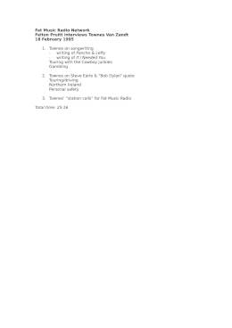 1995-02-18 Fat Music Radio Studios-Grass Valley-CA