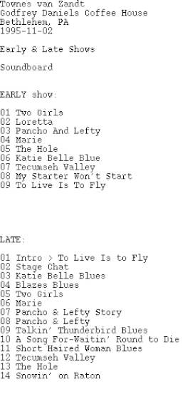 1995-11-02 Godfrey Daniels-Bethlehem-PA