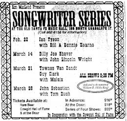 1996-03-21 The Old Santa Fe Music Hall-Santa Fe-NM