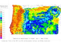Oregon USA base 32 degree-days to date
